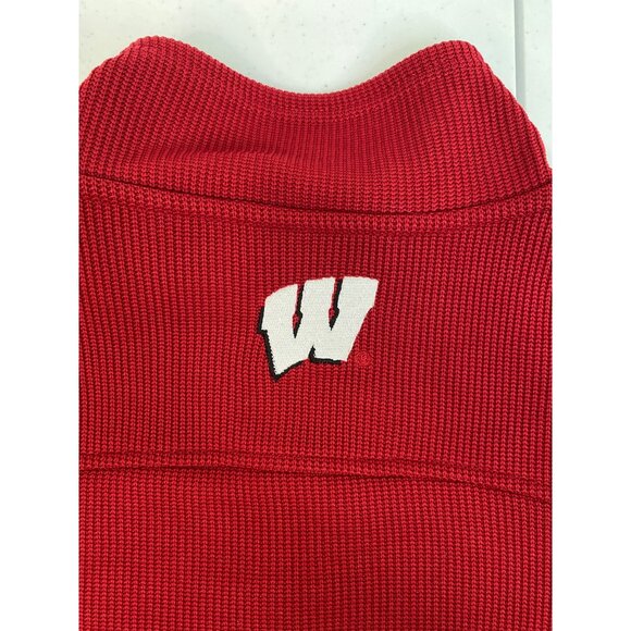 Campus Heritage Men's 1/4 Zip Pullover University of Wisconsin Badgers XL Red - Picture 4 of 6
